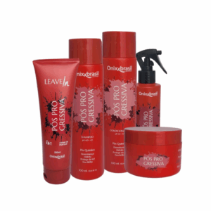 Kit Completo Pós Progressiva - Shampoo + Condicionador + Fluido + Leave-in + Máscara | Prolonga o efeito Liso