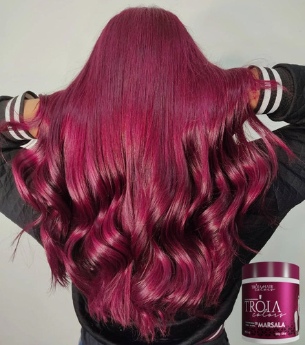 Máscara Tonalizante Power Collor Marsala Troia Hair 500gr - Imagem 3