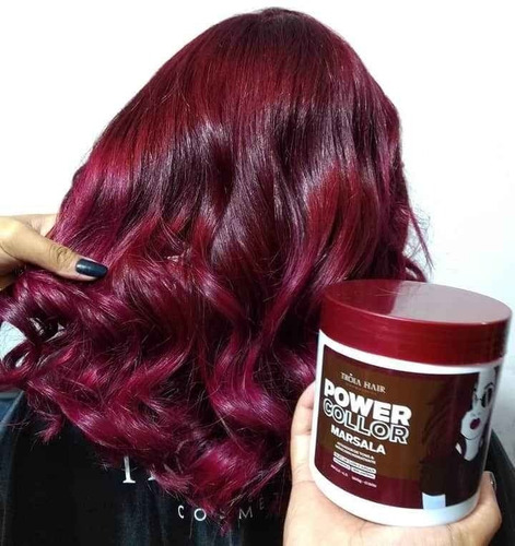 Máscara Tonalizante Power Collor Marsala Troia Hair 500gr - Imagem 2