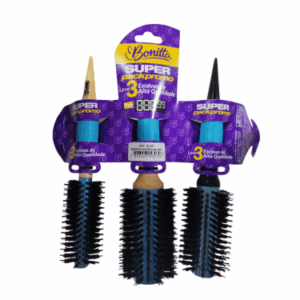 Kit 3 Escovas Profissionais Bonitta Azul