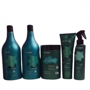 Kit Cachos Shamp+Cond+Masc+Leave-in+Fluido Onixx Brasil
