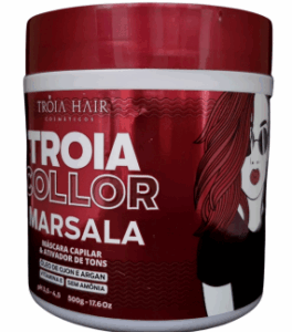 Máscara Tonalizante Power Collor Marsala Troia Hair 500gr
